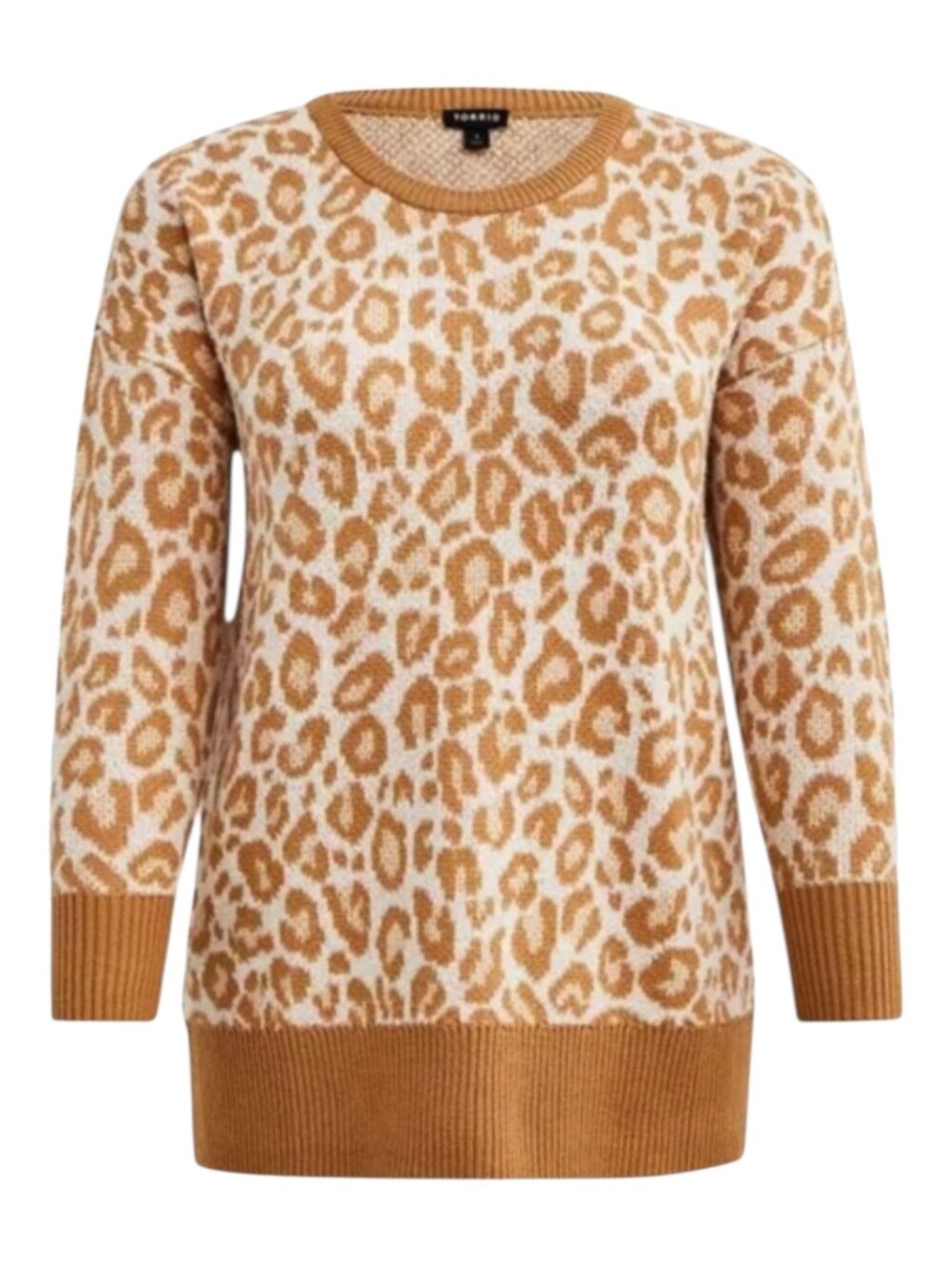 Torrid Leopard Animal Print Drop Shoulder Sweater Popcorn Plus Size 2X